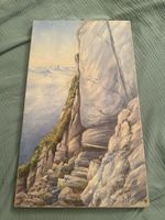 Peinture paysage montagne signée L. Hugenin , 20ème siècl