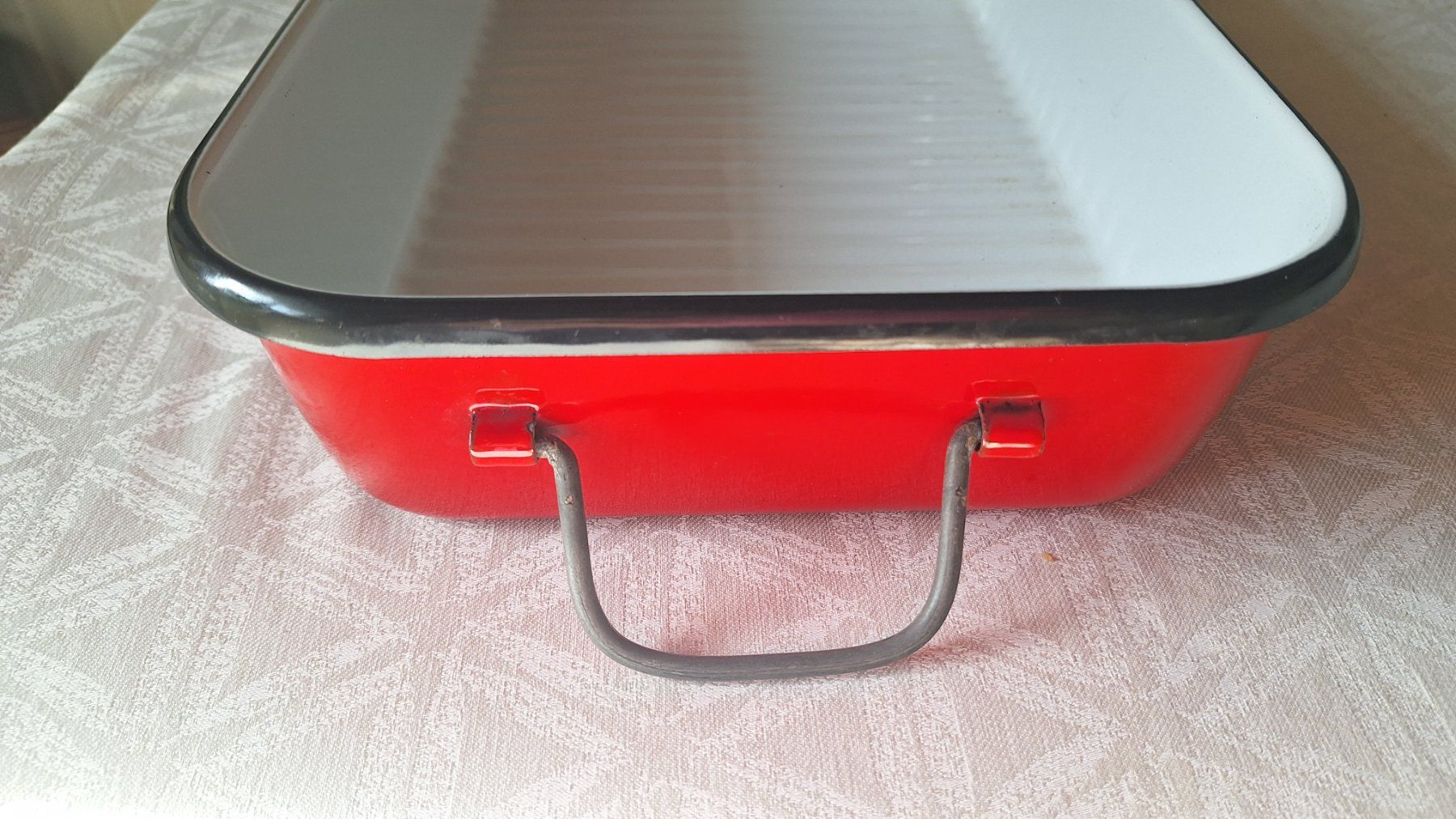Teglie da forno: Vintage Bräter Email  rot /weiss – Usato da Dornach venduto da majo8689 1