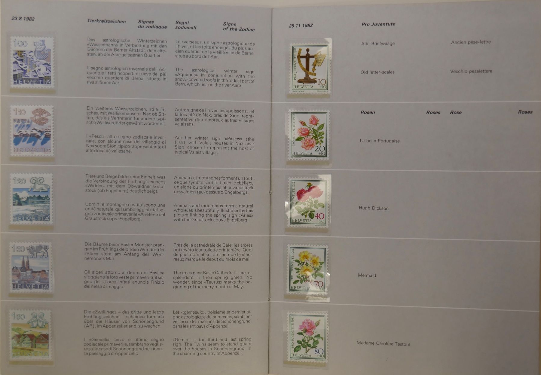 Tutti i francobolli: Frankatur Jahresbuch 1982 – Nuovo (secondo la descrizione) da Möhlin venduto da PHILABARTIS 4