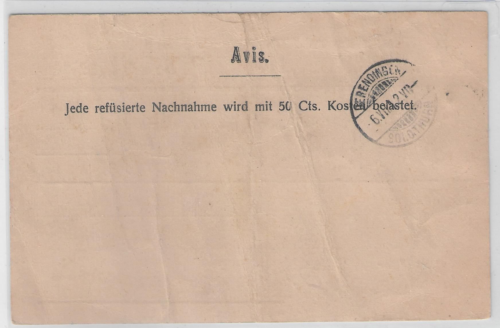 Tutti i francobolli: N.N. Niedergerlafingen 5.VII.12 nach – Antico da Ettingen venduto da Kartenplanet 1