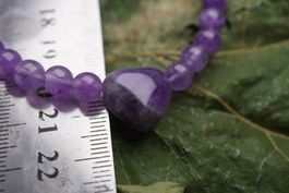 Amethyst mit herz     Kugel   Armband    (Räumung!)
