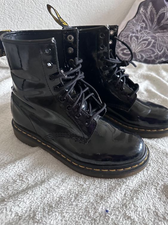Dr Martens Knochel Aus Schwarzem Leder Boots Fur Frauen 2