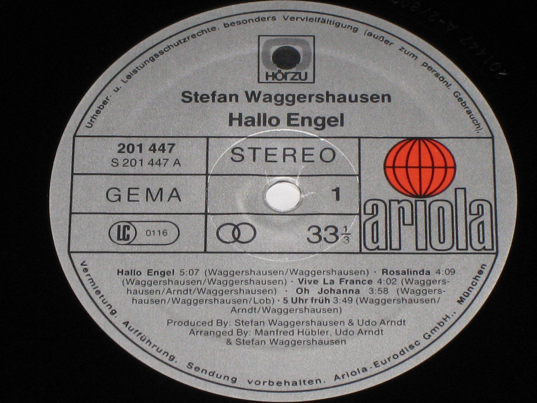 Dischi in vinile: LP - STEFAN WAGGERSHAUSEN - HALLO ENGEL – Usato da Steckborn venduto da Quo7 1