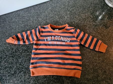 Baby Pullover Baby Club gestreift orange Grösse 74