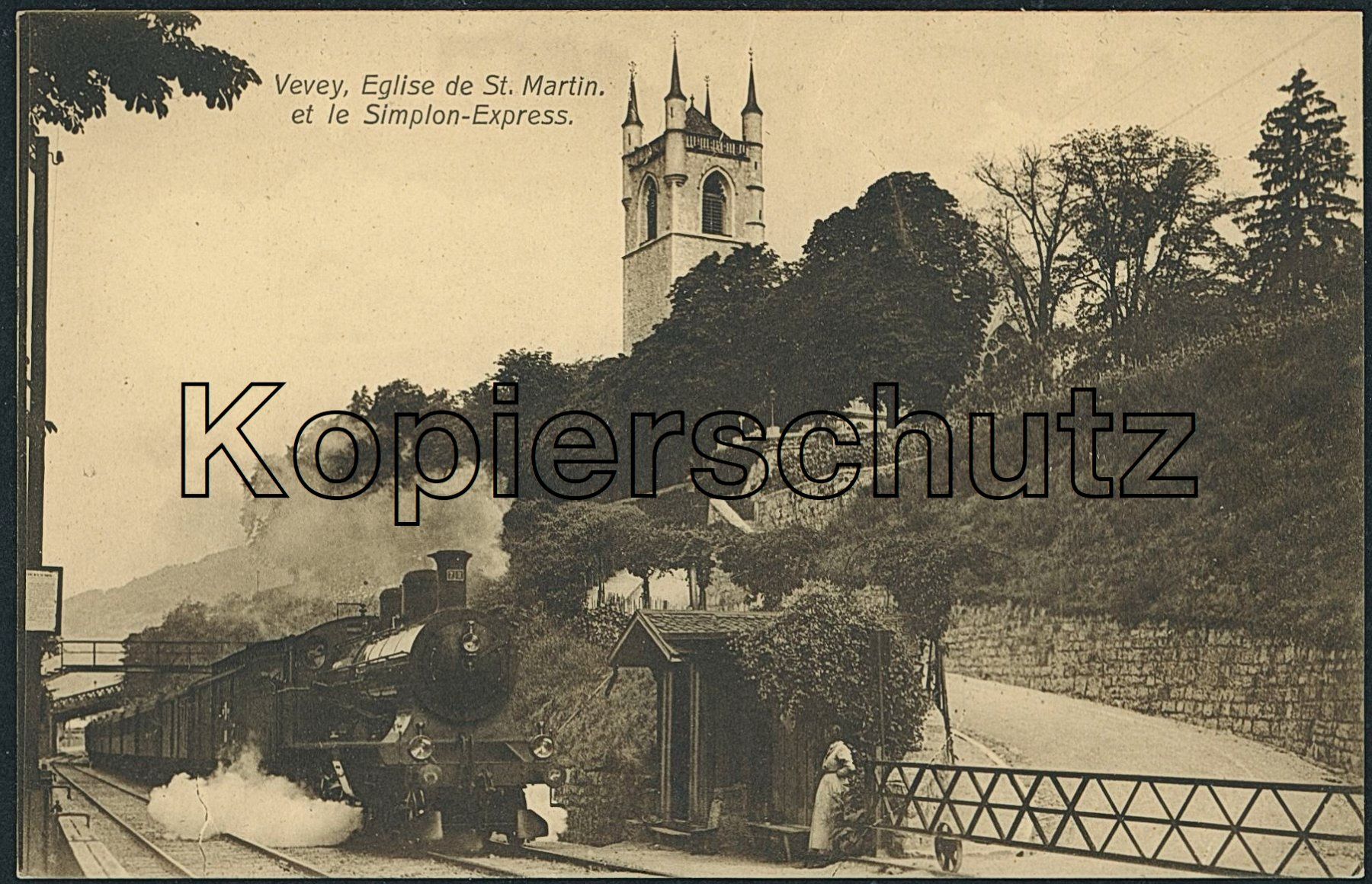 Cartoline postali: VD Vevey - Bahnhof - Bahn - Simplon Express – Nuovo (secondo la descrizione) da Schindellegi venduto da dormay