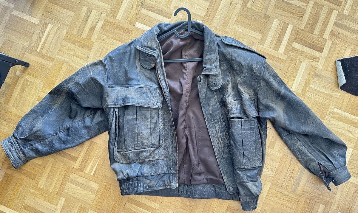 Giacche: Braune Vintage-Lederjacke Gr. 46 – Usato da Zürich venduto da Carlizzl
