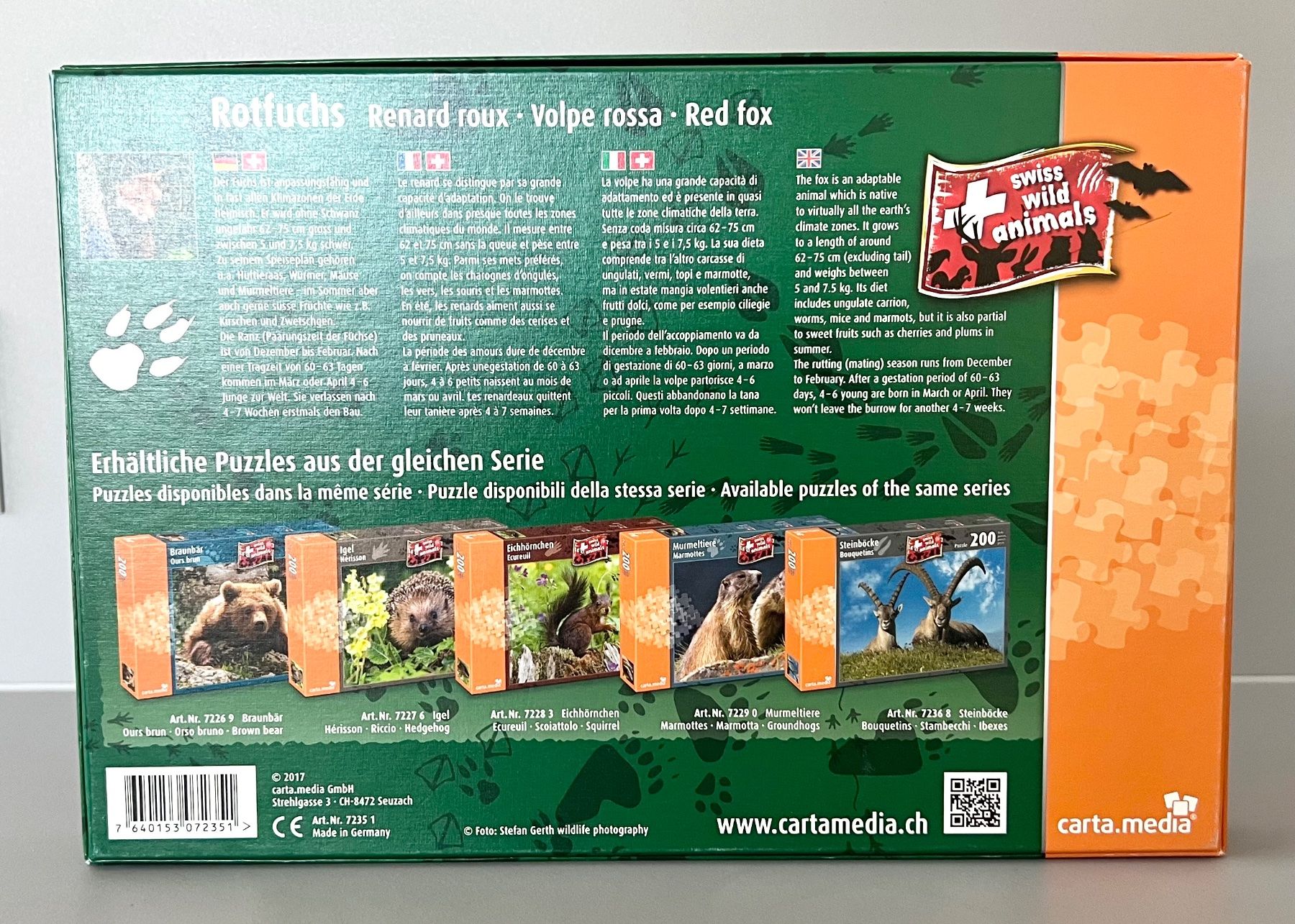 Puzzle: Rotfuchs Puzzle, 200 Teile – Usato da Zürich venduto da berthy 1
