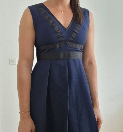 Blaues Cocktail- / Fest- / Business- / Sommerkleid, Gr. 34