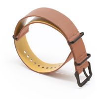 20mmNATO cuir montre|Leder Armband|Black