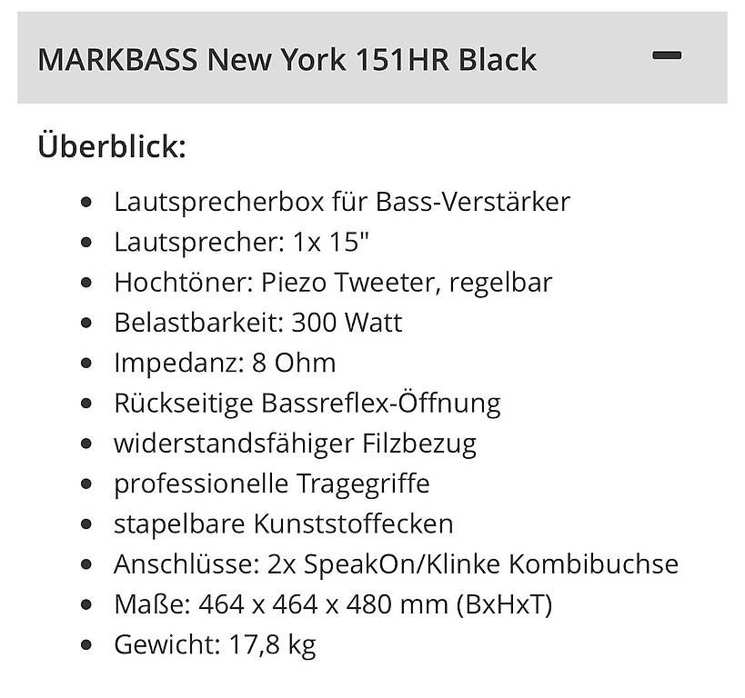 Amplificatori: Bassverstärker mit Box – Usato da Rüti ZH venduto da taebimoht 1