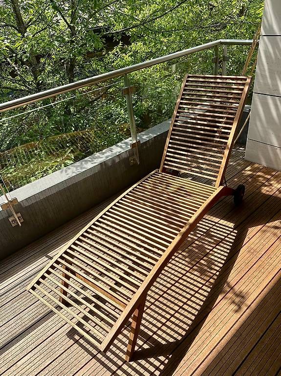 Chaises longues: Chaise longue de jardin en teck – D'occasion à Genève par win-win 1