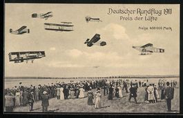 Deutscher Rundflug 1911, Flugzeuge über