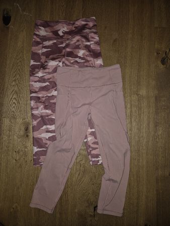 Athleta Girl Lot 2x capri sport leggings Gr.XL(14j) rosa