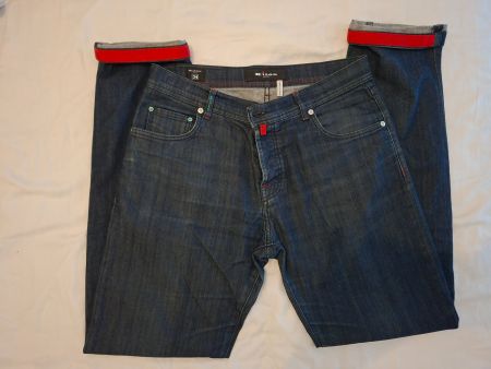 Kiton Jeans Napoli Hose handgefertigte Gr. 48 34