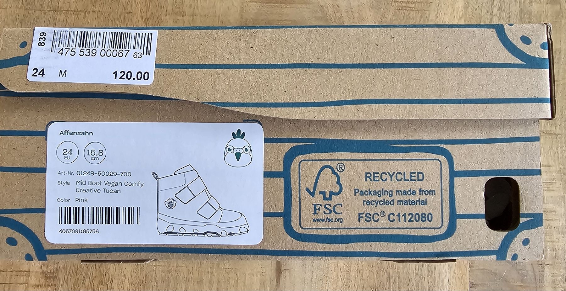 Affenzahn Scarpe per ragazzi: AffenZahn Winterstiefel, Gr. 24 - 2 Mal getragen – Nuovo (secondo la descrizione) da Krattigen venduto da wir_99w5 4