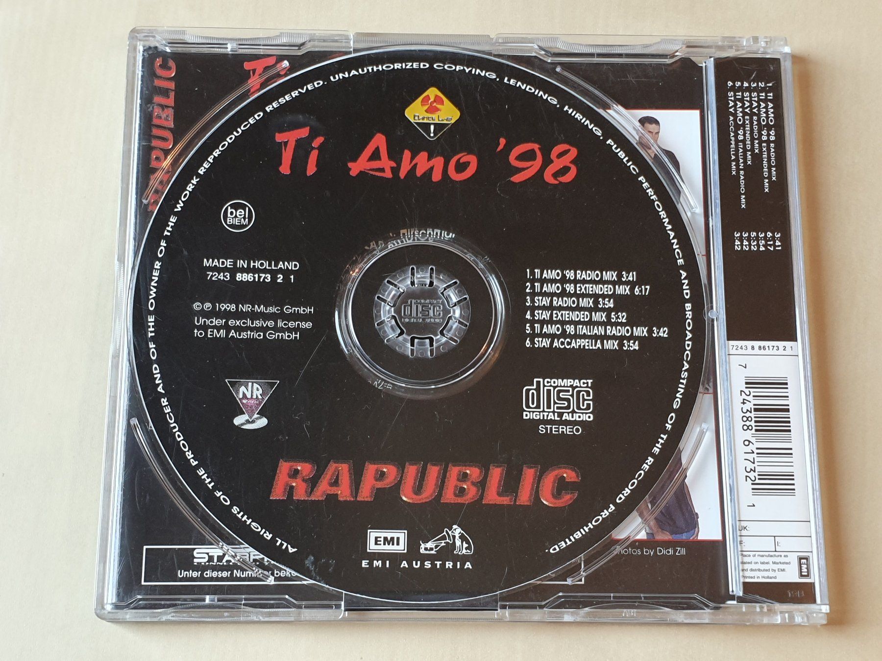 CDs: Rapublic Ti Amo 98 – Gebraucht aus Stansstad von collectorsshop 1