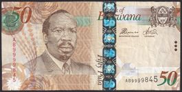 Botswana 50 Pula 2012 sehr hohe Nummer