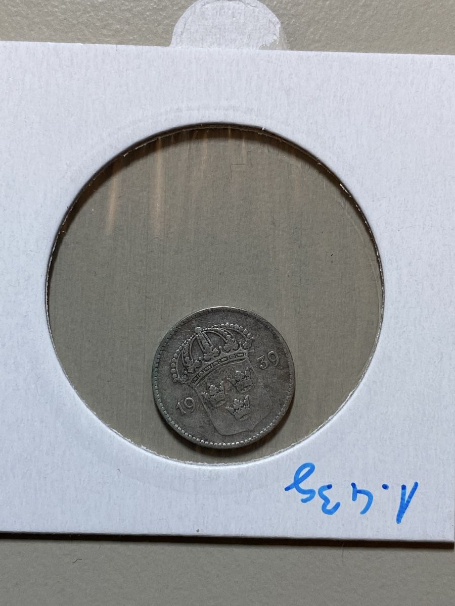 Tutti le monete: Suède - 10 öre - 1939 - AG  – Usato da Payerne venduto da Mike1682 1