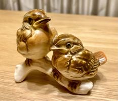 Goebel Vogelpaar Spatzen auf Ast 38135-08 Porzellan Figur
