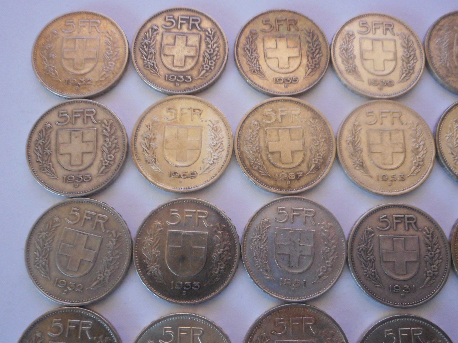 Tutti le monete: 20  x 5 Fr. silber  div. Jahrgänge – Usato da Kriegstetten venduto da pizlad2010 1
