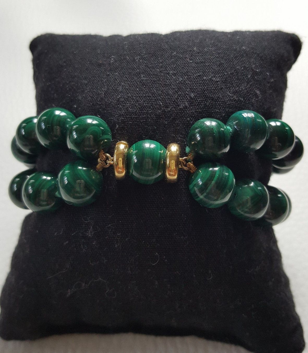 Bracciali & Braccialetti: 18 Karat 750 Gold Malachit Armband – Usato da Wald ZH venduto da Dasilver 2
