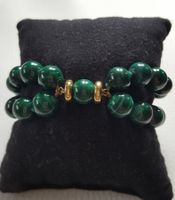 18 Karat 750 Gold Malachit Armband