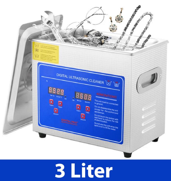 3L Ultraschallreiniger mit Großer Kapazität,100W Edelstahl Professioneller Schallreiniger,Ultraschallgerät Reinigungsgeräte, Reiniger Ultraschallgerät