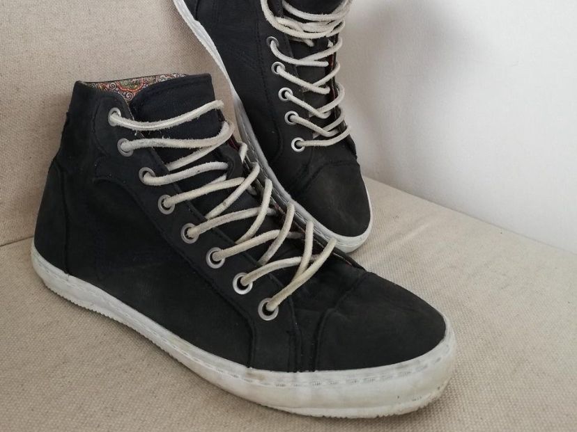 Scarpe da donna: Blaue Leder Herbst Sneaker High – Usato da Bern venduto da mue_yhz5 2