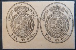 Spanien Dienst. Kat. 6 ** 1855 Kat. 25 Euro +++