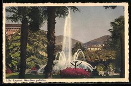 AK Lugano, Giardino pubblico, 1938