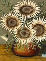 Stillleben Malerei Sonnenblumen Signiert W Fuchs 1991