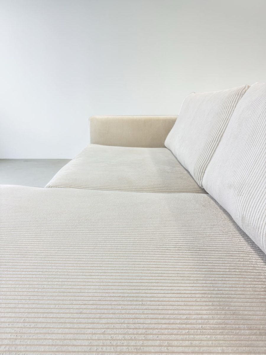 Divani: Ecksofa Beige-Creme aus Cordstoff – Usato da Bachenbülach venduto da Sofalab.swiss 3
