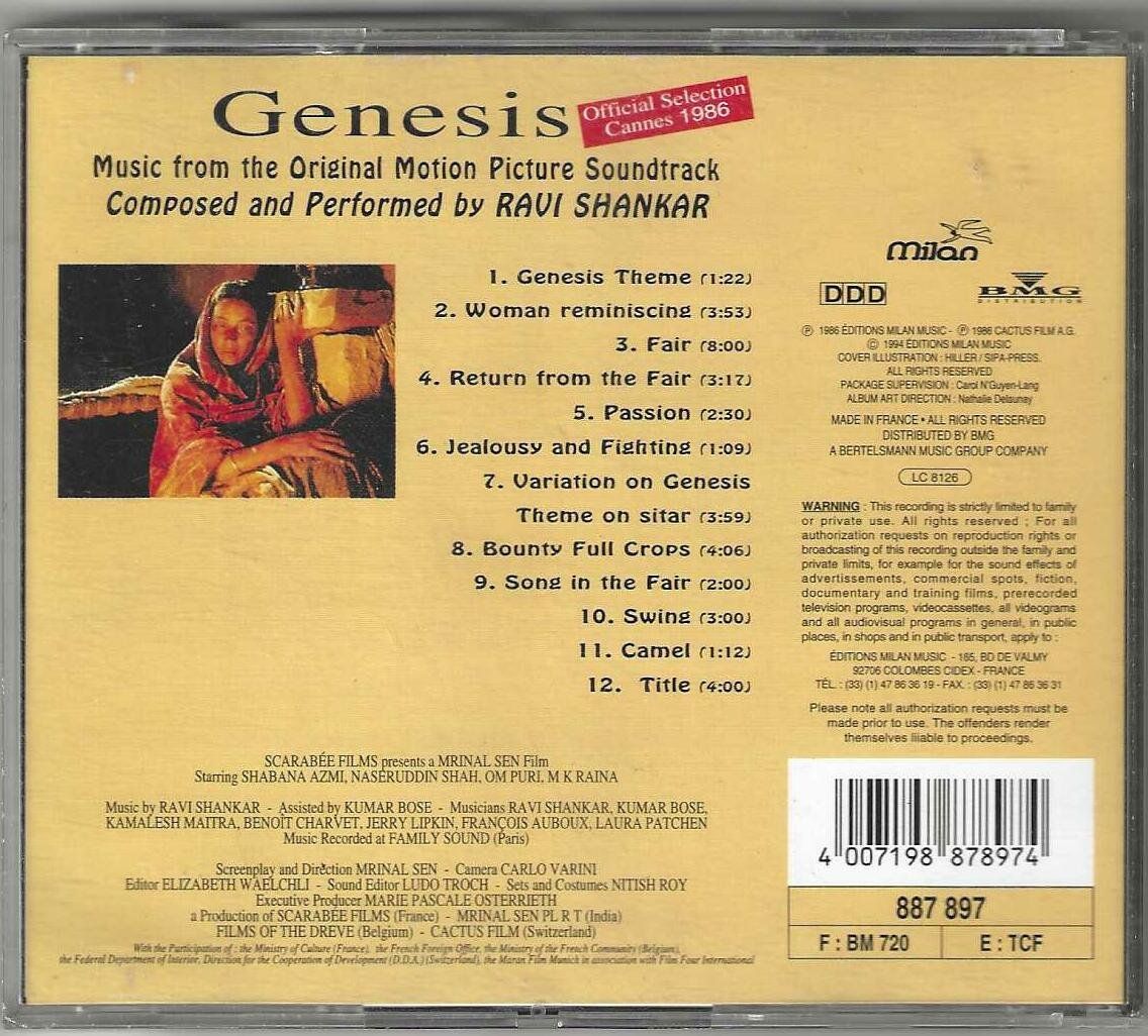 CDs: Ravi Shankar - Genesis – D'occasion à Genève par CDLPBookS 1