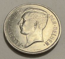 Belgium 5 Franks 1932 aUNC Grade