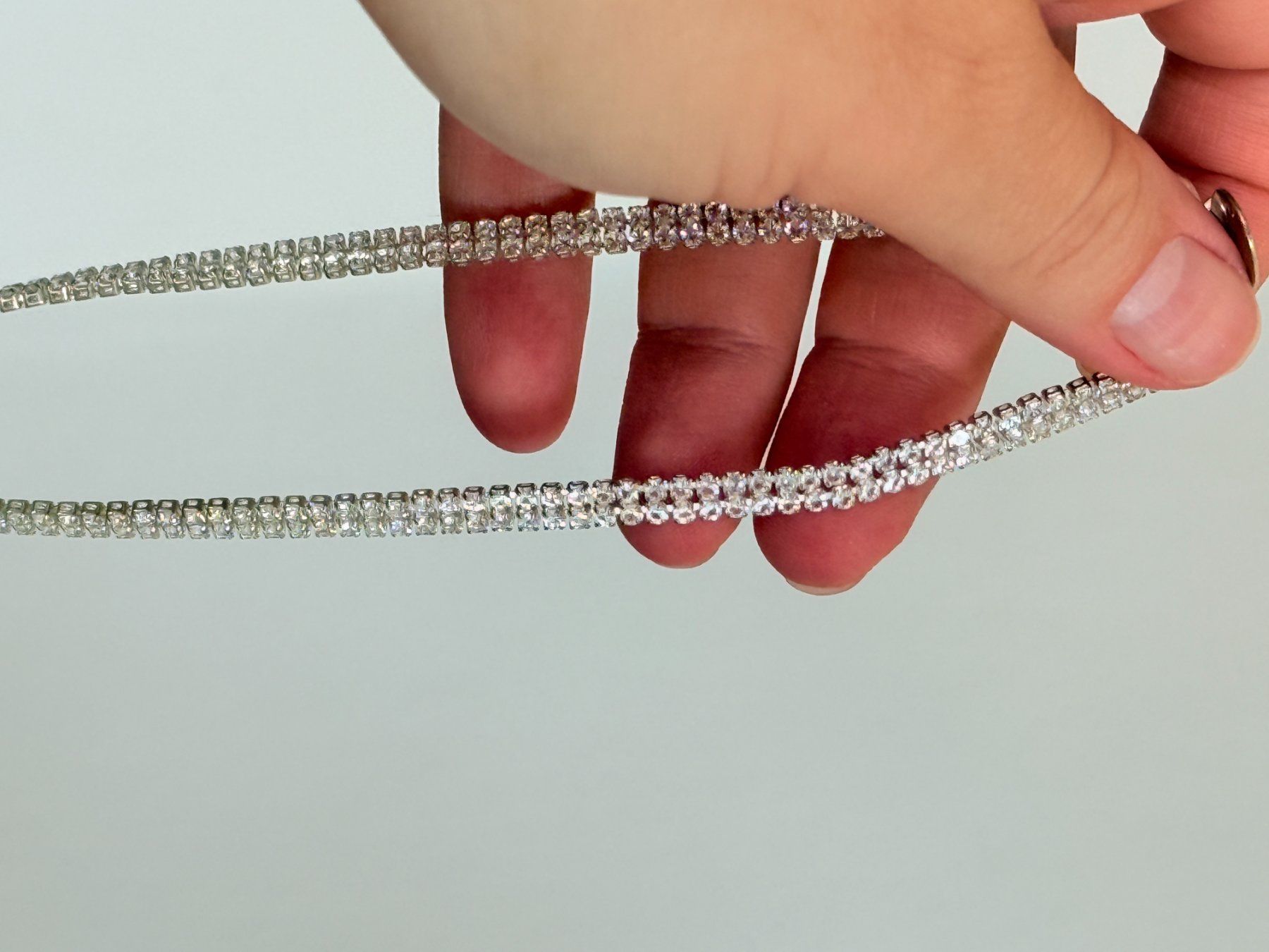 Bracelets: Bracelet ? double rangée strass neuf – Neuf avec emballage d'origine à Genève par AGBERG 3
