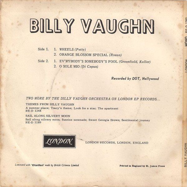 Dischi in vinile: Vinyl Single 7" - Billy Vaughn And His Orchestra – Usato da Fällanden venduto da Roli12 1