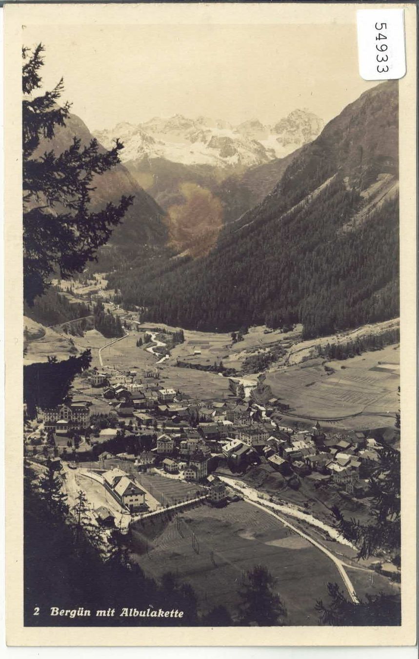 Cartoline postali: Bergün mit Albulakette – Usato da Ettingen venduto da Kartenplanet