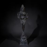 Bronze Statue Devi Shakti alt Indien Skulptur Chola 106cm