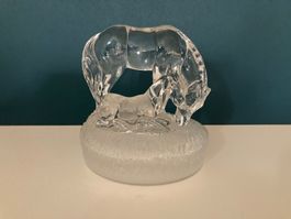 Briefbeschwerer Pferd und Fohlen Royal Crystal Rock Italien