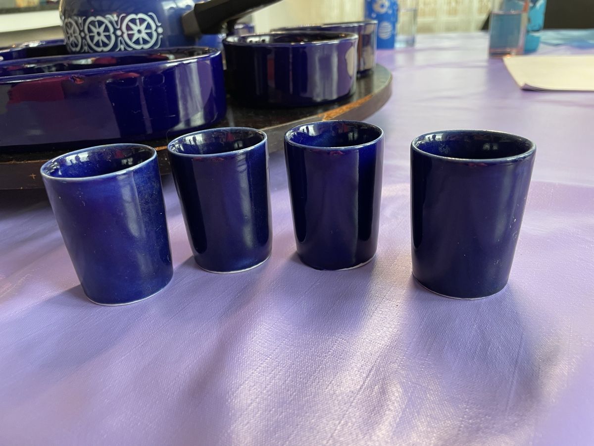Set di piatti: Fondue Chinoise Set, blau – Usato da Winkel venduto da Sesaemli20 2