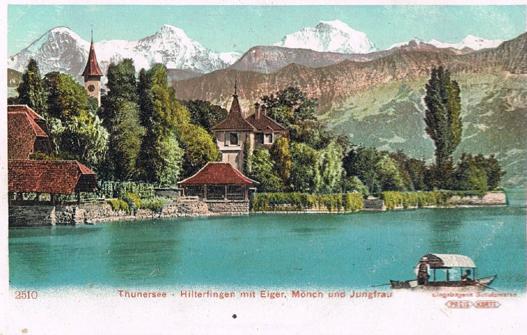 Cartoline postali: HILTERFINGEN am Thunersee – Usato da Buchs AG venduto da Baerfisch