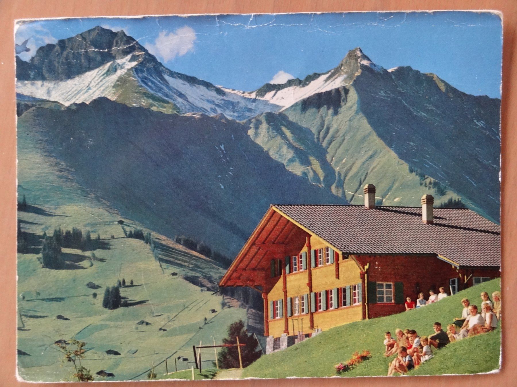 Cartoline postali: Achseten - bei Adelboden - Haus Weid – Usato da St Léonard venduto da Riglin