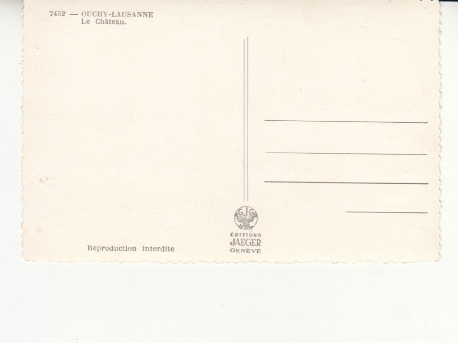 Cartoline postali: Ouchy ca. 1945, coloriert – Usato da Bürglen TG venduto da StampGraf 1