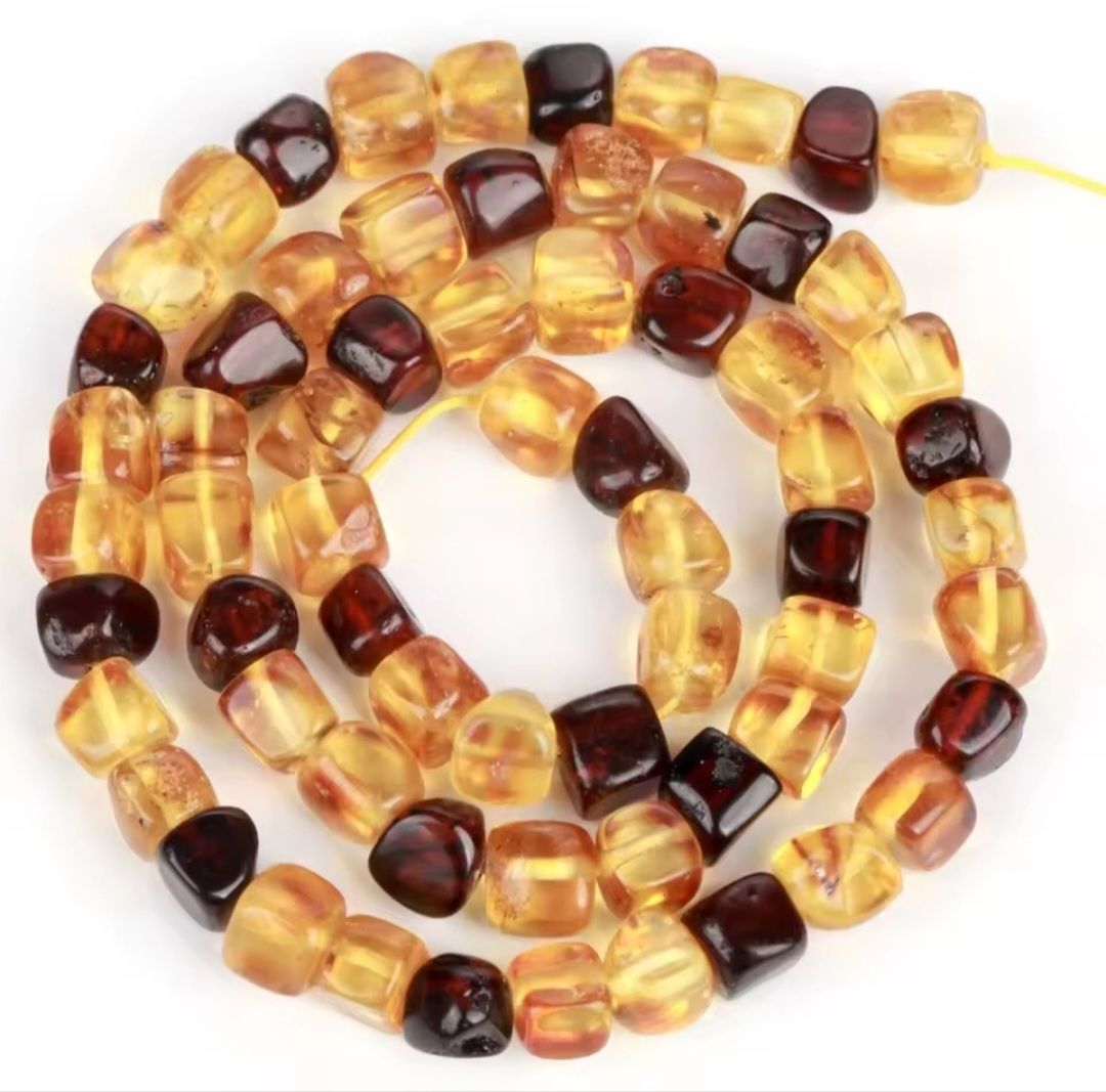 Minerali & Pietre curative: Bernstein Amber rund 6-7mm. Strang – Nuovo e nell'imballaggio originale da Menziken venduto da Mirager 1