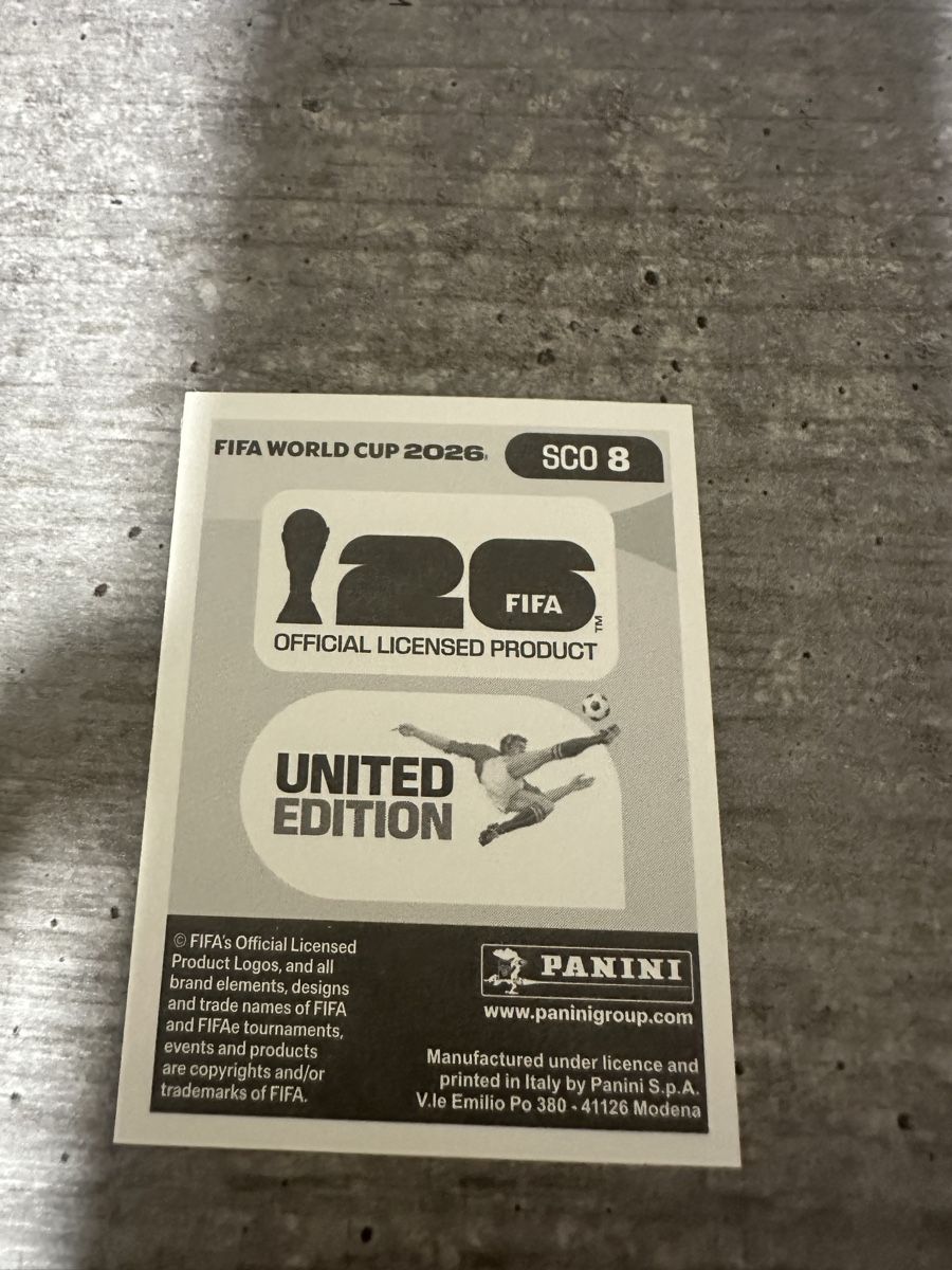 Panini Carte collezionabili: SCO 8 , FIFA WORLD CUP 2026 PANINI  – Nuovo (secondo la descrizione) da Frauenfeld venduto da 1PegPeg1 1
