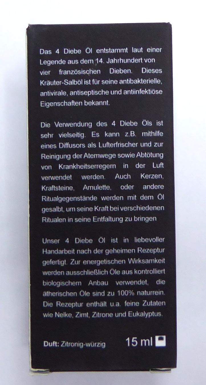 Altro in Massaggi: Bibel-/Ritualöl - Vier Diebe – Nuovo e nell'imballaggio originale da Mauren venduto da Yeelen 1