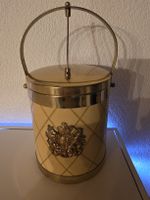 Vintage Eiswürfelbehälter/Eiskühler mit Wappen, Goldig 