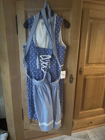 Dirndl blau/weiss Grösse 44