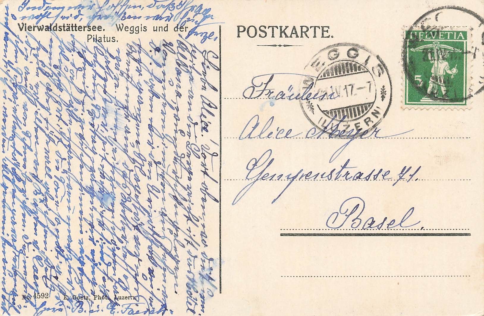 Cartoline postali: Weggis – Usato da Biasca venduto da Blenio71 1