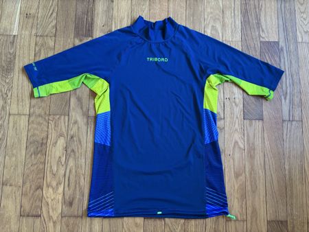 UV-Shirt Tribor (Decathlon) blau grün kurzarm Grösse M/L